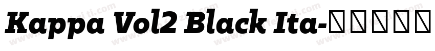 Kappa Vol2 Black Ita字体转换